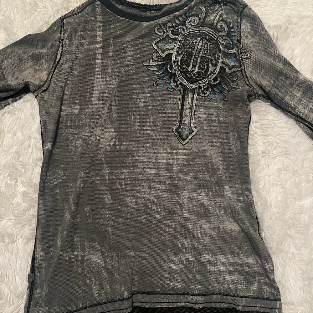 Affliction XL long sleeve shirt REVERSIBLE MULTI COLOR